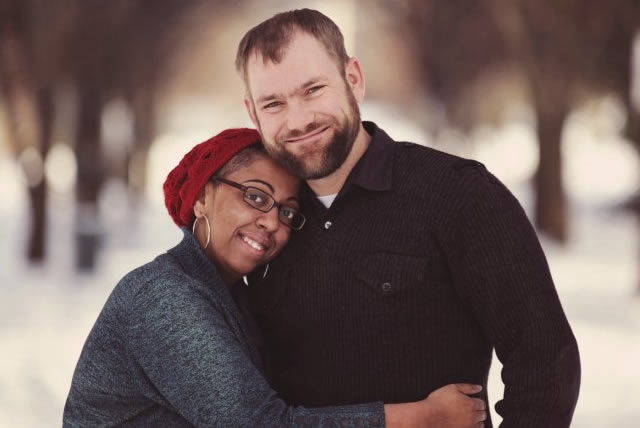 black woman white man